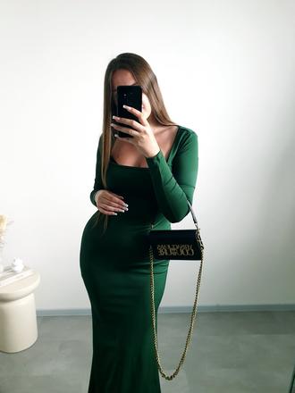 Zelené šaty s/m, s