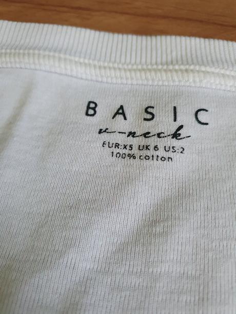 Dámske biele tričko, basics,xs