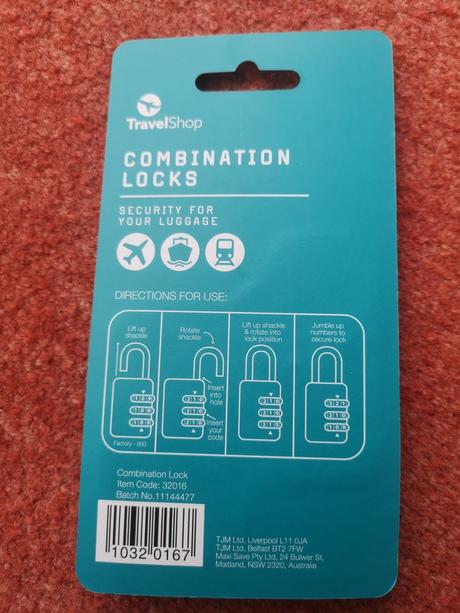 Travel shop zámok na kufor 2 ks, 