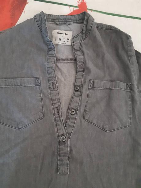 Predľžená riflová košeľa šírka 42 cm, 34