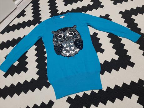 Rozkošné úpletové šatičky bluezoo so sovičkou 6-9r, bluezoo,128