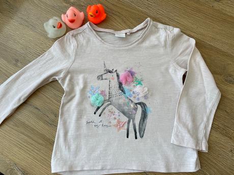 Bledo ružové tričko s jednorožcom, next,98