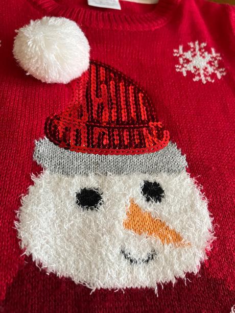 Vianočný pulóvrik so snehuliakom, f&f,122