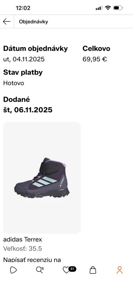 Predám zimné čižmy / topánky adidas terrex, adidas,35