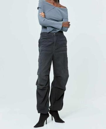 Široké riflové nohavice veľ.l, l