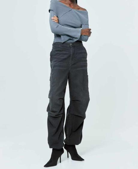 Široké riflové nohavice veľ.l, l