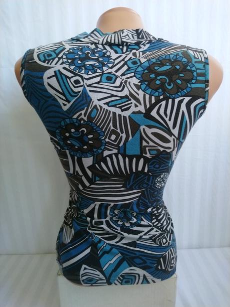 Dámsky elastický top s farebným vzorom, coveri, xs