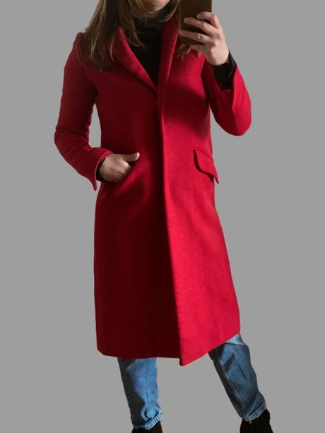 Dlhy vlneny kabat bershka, bershka,xs