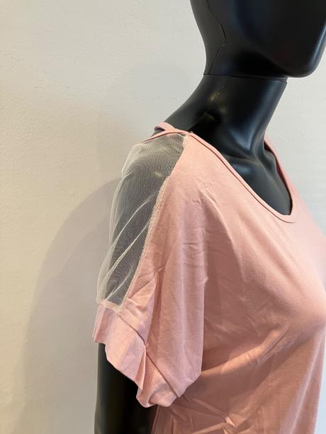Dámske tričko s výstrihom na chrbte ružové, l / m / s / xl