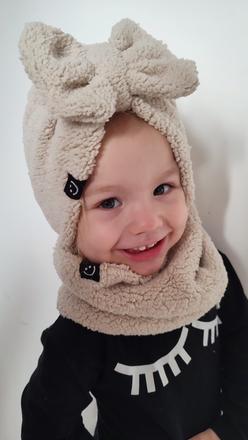 Teddy set turban a nákrčník, <50 - xxxl