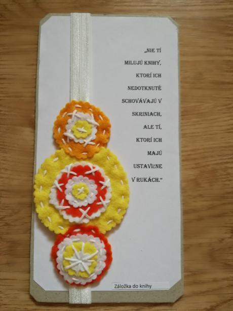 Záložka do knihy s citátom,