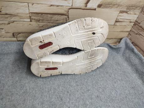 Rieker 38 - dámske dierkované modré topánky, rieker,38