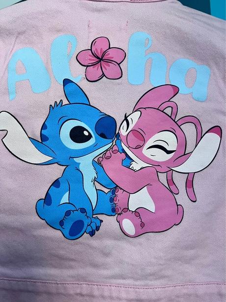 Veľ. 98 nádherná riflová bundička s lilo a stitch, sinsay,98