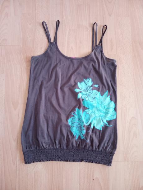 Bavlnene tričko s tyrkysovou aplikaciou s/m, s