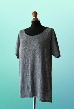 Šedé melírované tričko s krátkym rukávom, new look,l