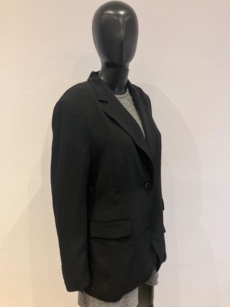 Dámske čierne sako (44), h&m,xxl