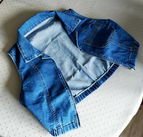 Riflový crop top, m