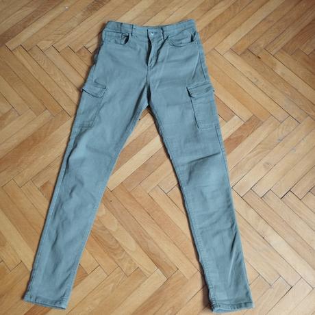 Olivové nohavice, h&m,164