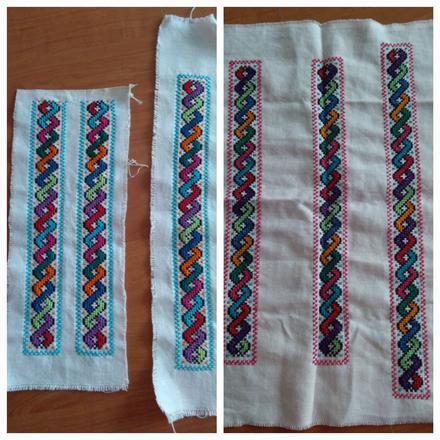 Výšivky na krojove košele,