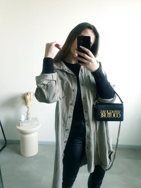 Rifľová oversize košeľa/bundička, 