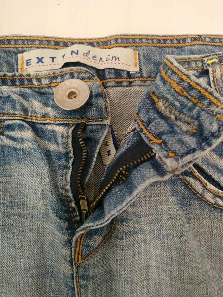Dámska krátka modrá riflová sukňa extym denim, m, denim,m