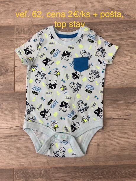 Chlapčenské body s krátkym rukávom, baby,62