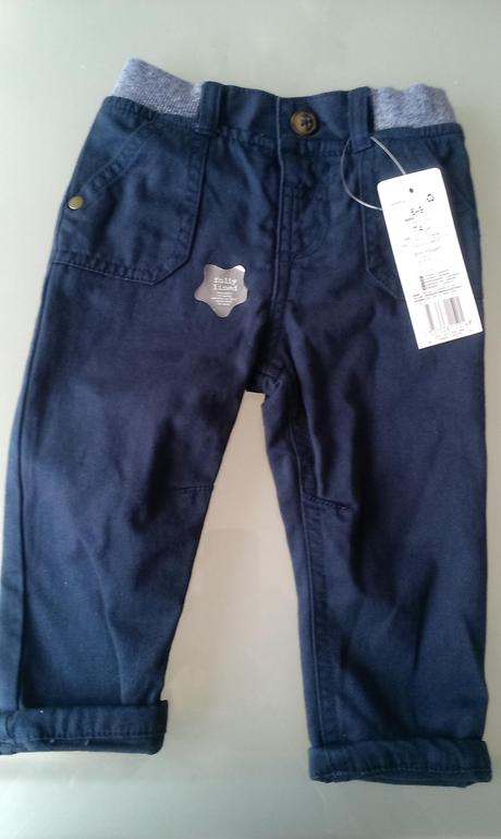 Nohavice zateplené bavlnou - nenosené, f&f,74