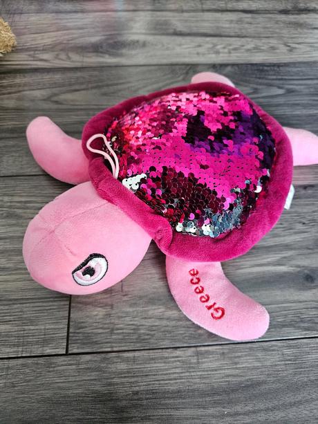 Plyšová korytnačka s flitrami,