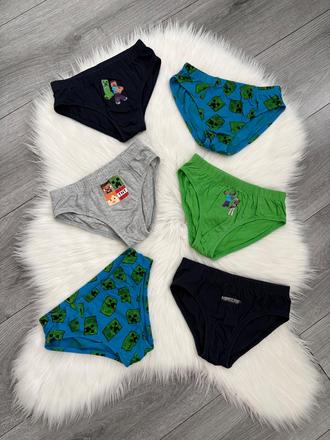 6 kusov minecraft slipiek 122/128, c&a,122