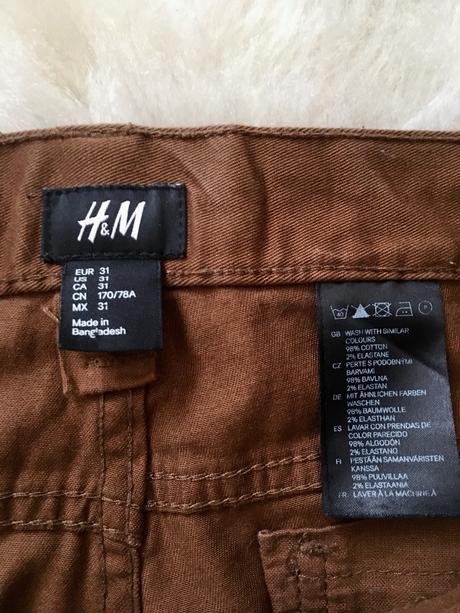 Hnede panske nohavice vel. 31, h&m