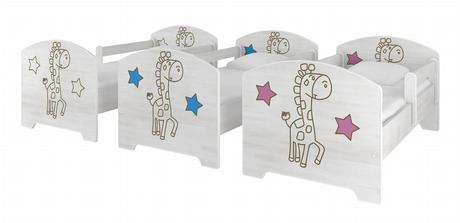 Postel žirafa 140x70 + matrac grátis ružová, šírka (cm): 70,dĺžka (cm): 140