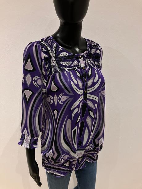Dámska fialová vzorovaná blúzka s.oliver (m), s.oliver,m
