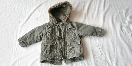 Zimná detská rifľová bunda, veľkosť 86, 86