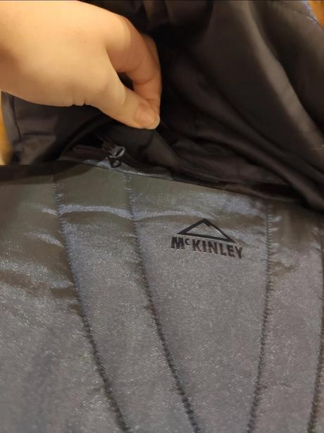 Modrá lyžiarská zimná bunda s kožušinou, mckinley,s