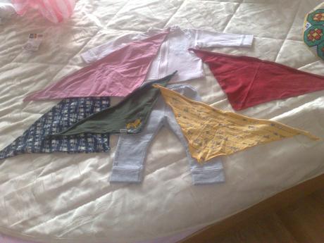 Supravka dvoj +5x šatka na hlavičku na 8/14mesiači, 74