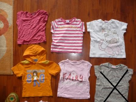 Tričká s kr. rukávmi 14ks, 1-/ks,super stav, h&m,98