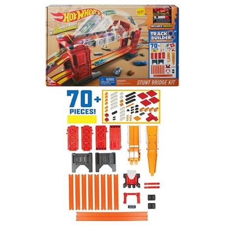 Hot wheels - track builder bridge stunt kit, 