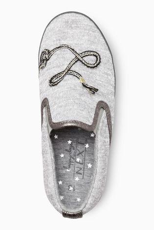 Plátenné slip-on tenisky next uk, next,28 / 35 / 36