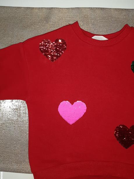 Srdiečková mikinka, h&m,104