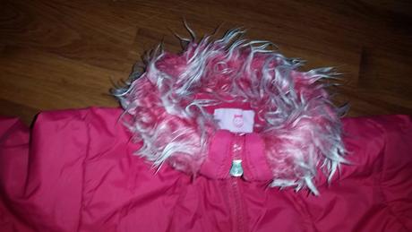 Ružový zimný kabát - hrubý, 122