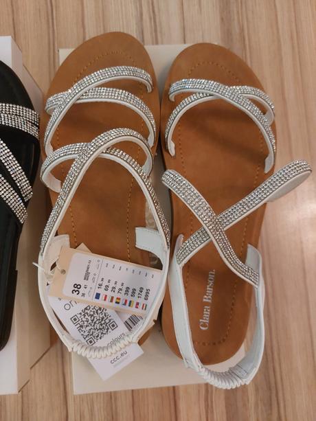 2 x letné sandále lesklé, 37