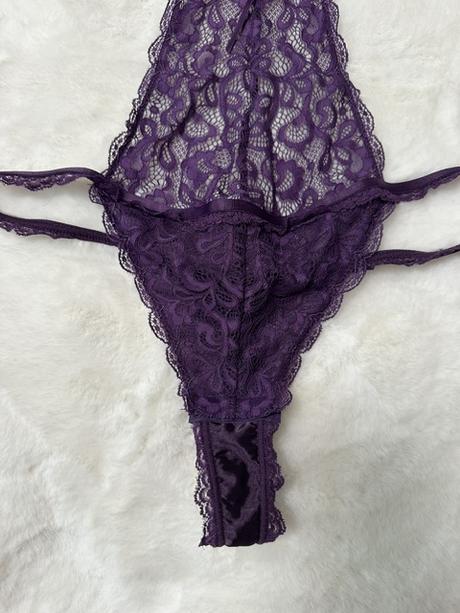 Fialové čipkované body m, 80b / m