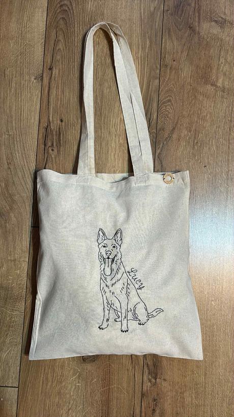 Plátené, ručne vyšívané tašky, 