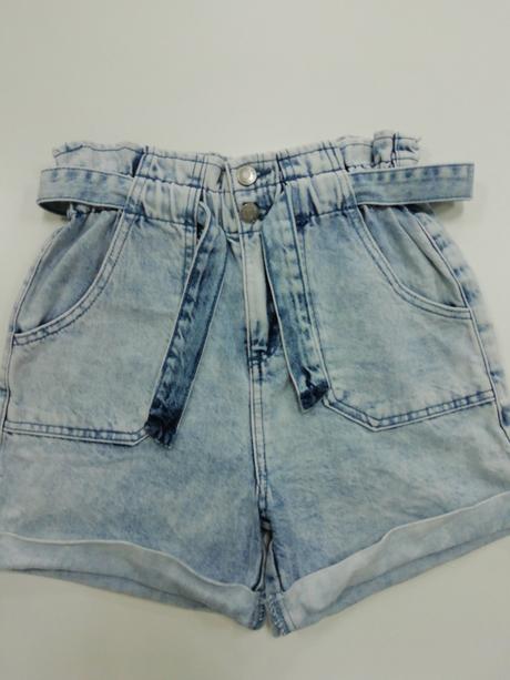 Rifľové kraťasy s opaskom, denim co,152