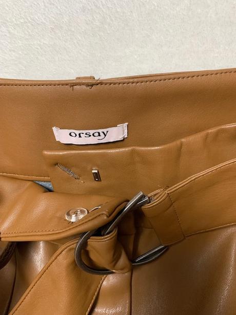 Nohavice koňakovej farby z eko-kože zn. orsay, orsay,38 / 40