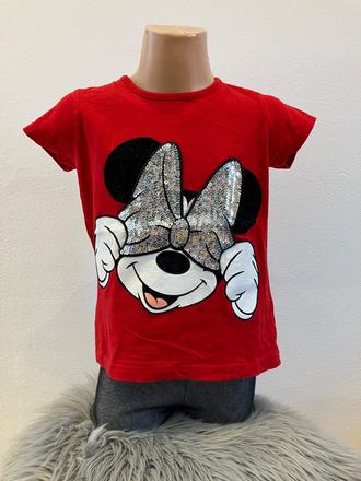 Dievčenské tričko s flitrami minnie (4-5r.), disney,110