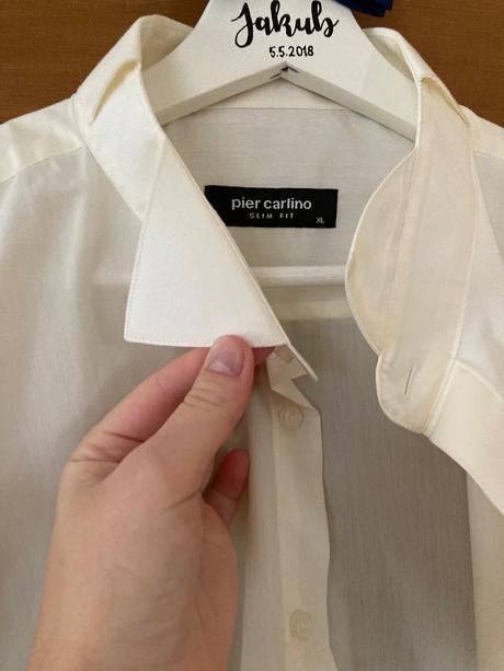 Svadobná košeľa ivory na motylik, xl