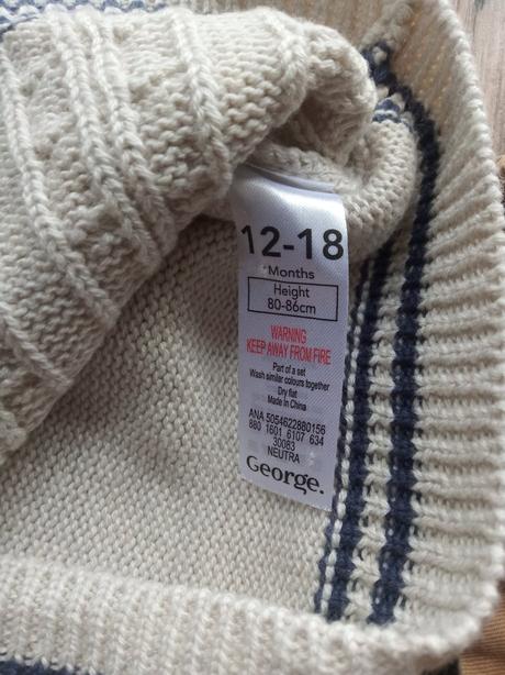 Set svetríka s nohavicami, h&m,86