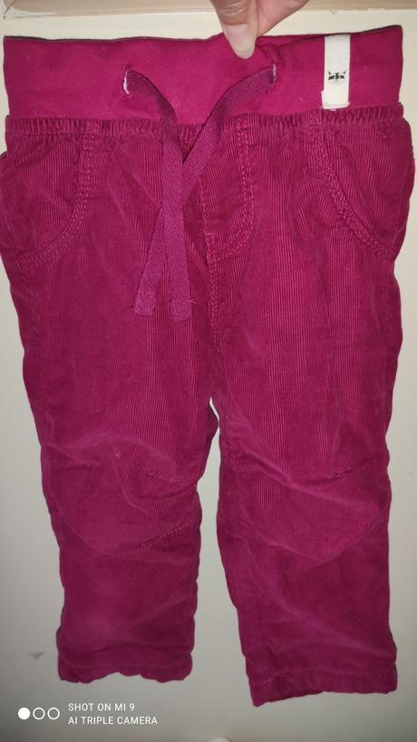 Podšité menčestrové nohavice 74, kuniboo,74