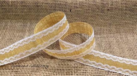 Ozdobná stuha 29 mm - natur, 